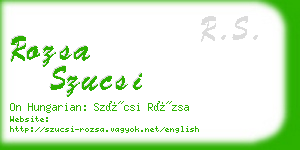 rozsa szucsi business card